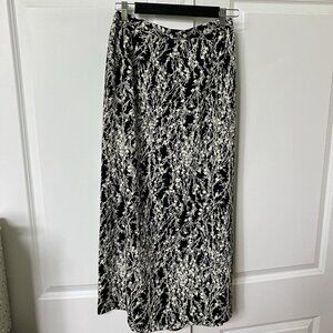 Vintage Black Floral Maxi Skirt Womens Long Modest Whimsigoth Fairy Y2K Handmade